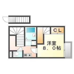 レオパレスメルピーチSUZU【205号室】の間取り