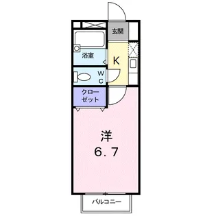1Kの間取り画像