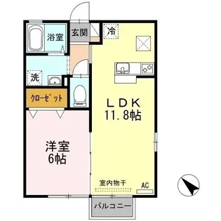 コンフォート イースト【101号室】の間取り