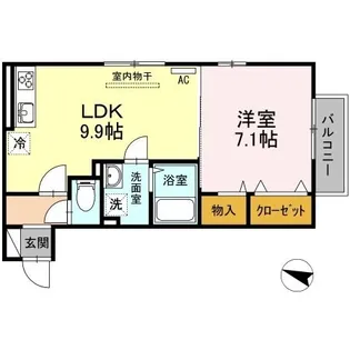 アヴァンサール 優【203号室】の間取り