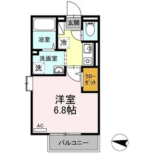 サウスウイングウエダ【203号室】の間取り