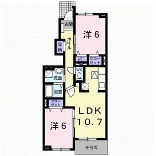 リヴィエールB【102号室】の間取り