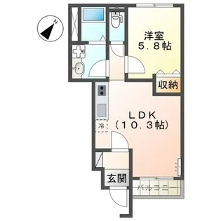 コントレール【106号室】の間取り