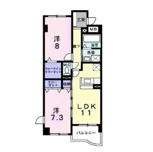 ハイツ シンフォニー【207号室】の間取り
