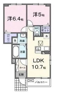 SERAVEE 林【103号室】の間取り