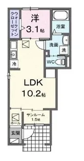 サンフラワー太田駅サイドF【101号室】の間取り