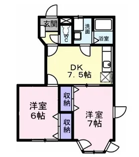 ヌーベル稲木 A【101号室】の間取り