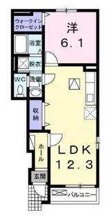 マーベルヘブンⅢ【102号室】の間取り