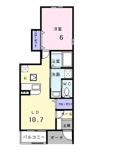 シェーンベルク土器B【103号室】の間取り