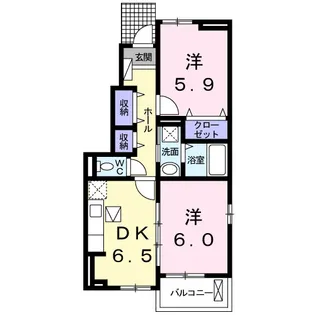 グラン テレーノ A【101号室】の間取り