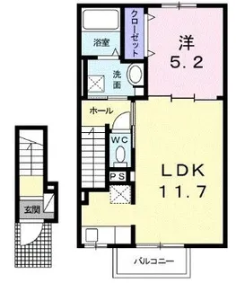 ブランド ボヌール【204号室】の間取り