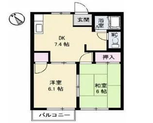 フレンド・ハイツ【206号室】の間取り