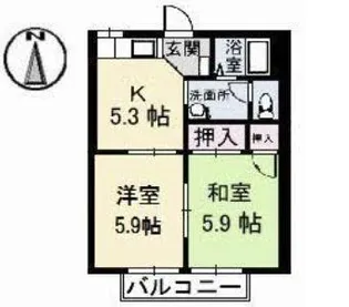 アーバンライフA棟【102号室】の間取り