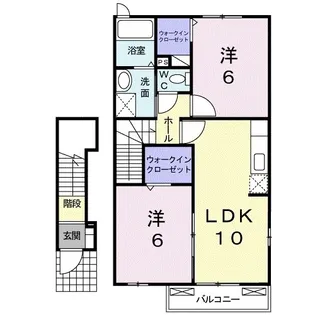 エステート ステラ2号館【204号室】の間取り