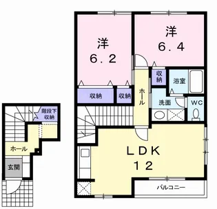 リーヴメゾン北館D【202号室】の間取り