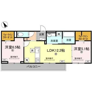 J.リヴェール高松西宝町 A棟【106号室】の間取り