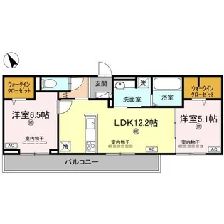 J.リヴェール高松西宝町 A棟【206号室】の間取り