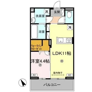 J.リヴェール高松西宝町 C棟【202号室】の間取り