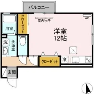 レセンテ林【103号室】の間取り