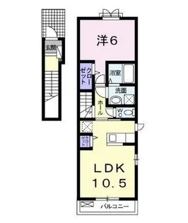 1LDKの間取り画像