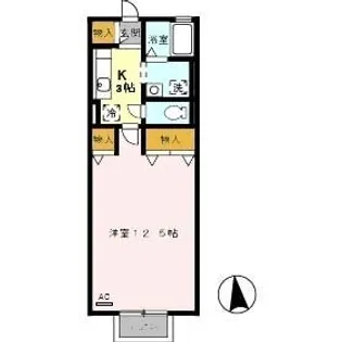 ラ フォルツァ【206号室】の間取り