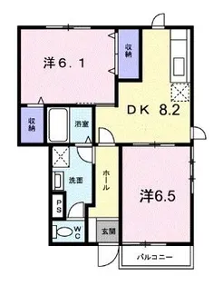 グレイス・カーサA【103号室】の間取り