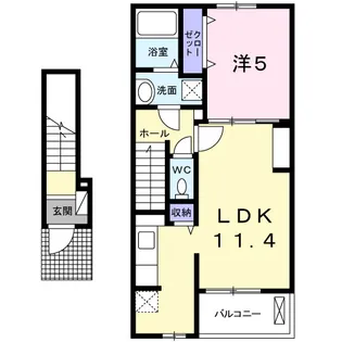 ルーベル土器B【203号室】の間取り