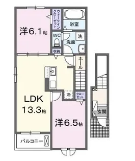 カーサ グレイス B【201号室】の間取り