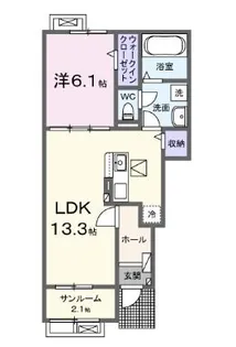 メルベーユ A【102号室】の間取り