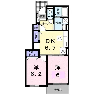 FURURU【102号室】の間取り