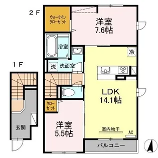 レグルス B棟【206号室】の間取り