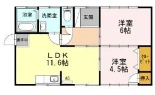 香川県高松市上之町2-4-6【一戸建】の間取り