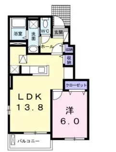 ルーラルシティ 成合【102号室】の間取り