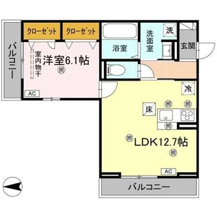 グレイスフル【101号室】の間取り