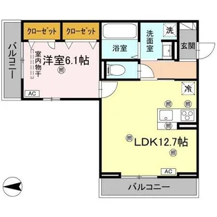 グレイスフル【201号室】の間取り