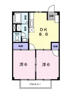 カーム小林【204号室】の間取り