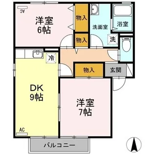 アドミレー樹太B棟【201号室】の間取り