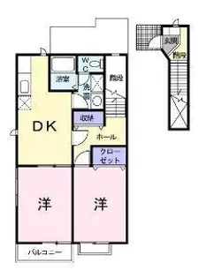 ヴィラ なのはな A【205号室】の間取り