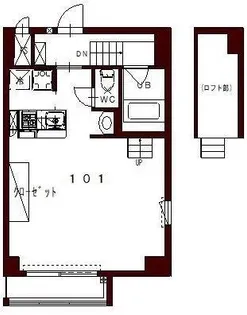 コリドールベイ【101号室】の間取り