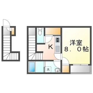 クレイノオリージャ多賀町【202号室】の間取り