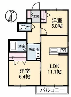 シャーメゾン白金【101号室】の間取り