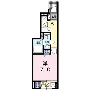ガーデンハウスM C【103号室】の間取り