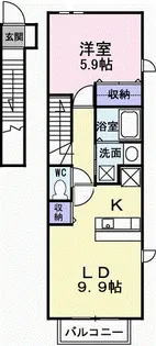 カサ デル ブリッサ【201号室】の間取り