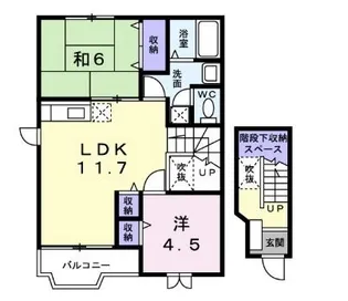 グリーンハイツA【201号室】の間取り