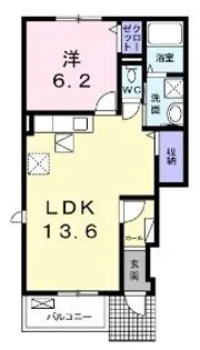 シェリール Ⅰ【101号室】の間取り