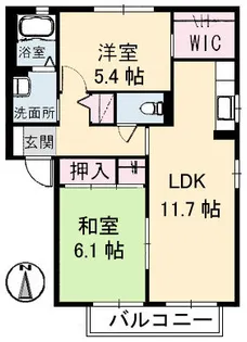 バリュージュJIN A棟【101号室】の間取り