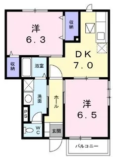 Mコート A【102号室】の間取り