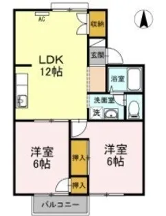 サンハイツM A棟【201号室】の間取り