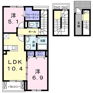 ジェネシスⅡ【103号室】の間取り