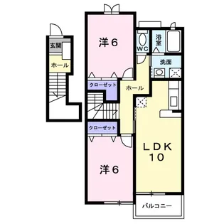 メゾン ポポラーレB【202号室】の間取り